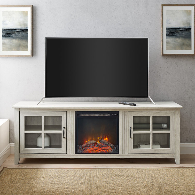 Charlton Home® Dake TV Stand for TVs up to 78" with Fireplace Included
